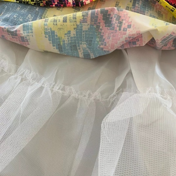 Joe Ella Geometric Yellow Pink Blue Dress 12 - Picture 6 of 6